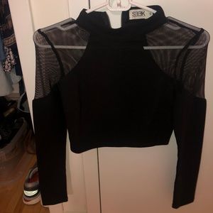 Black Cropped Top